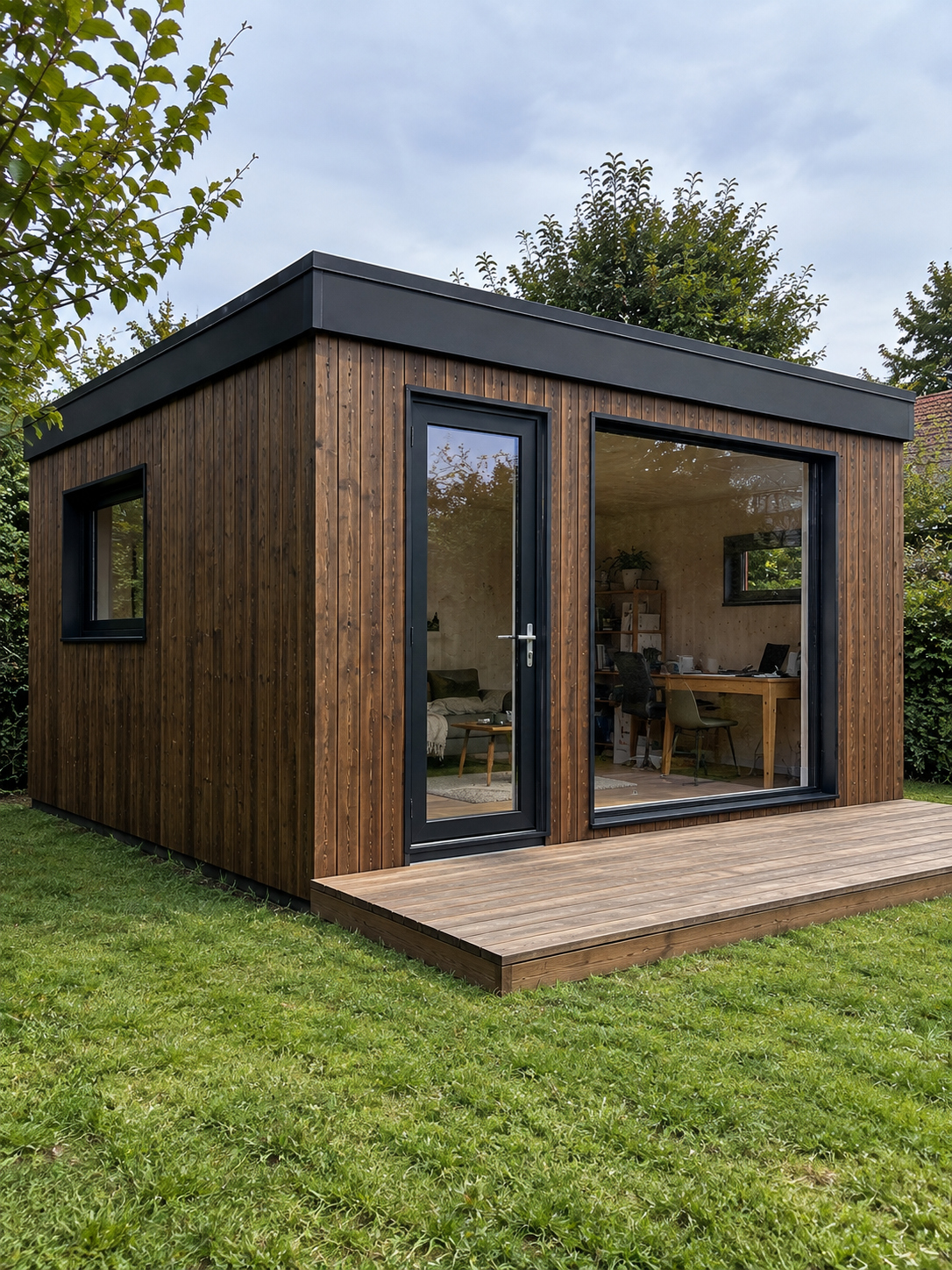 Studio de jardin livr&eacute; et mont&eacute; &agrave; votre domicile avec les fondations et l'&eacute;lectricit&eacute; comprise
