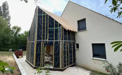 Construction extension de maison ossature bois à Orgerus dans les Yvelines image 