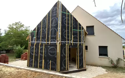 Construction extension de maison ossature bois à Orgerus dans les Yvelines image 