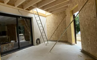 Construction extension de maison ossature bois à Orgerus dans les Yvelines image 