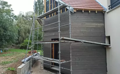 Construction extension de maison ossature bois à Orgerus dans les Yvelines image 