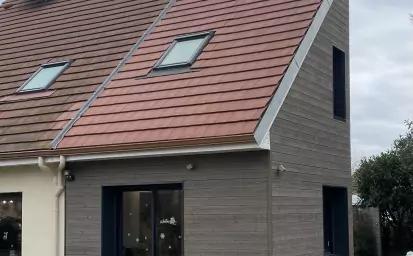 Construction extension de maison ossature bois à Orgerus dans les Yvelines image 