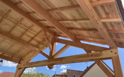 Balise Title R&eacute;alisation d&rsquo;un carport bois avec toiture en tuiles image 