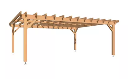 Carport et pergola en bois en Ile-de-France image 