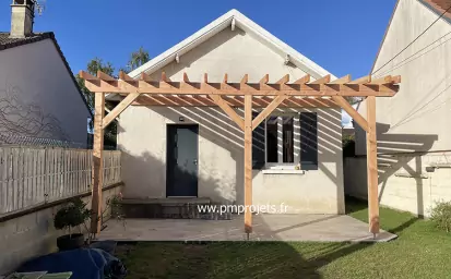 Carport et pergola en bois en Ile-de-France image 