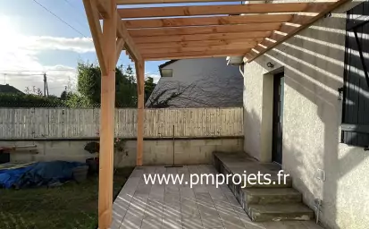 Carport et pergola en bois en Ile-de-France image 