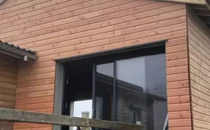 Extension maison bardage bois Volvic image 