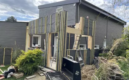 Extension maison ossature bois autoconstruction val d'oise image 