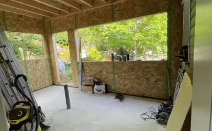 Extension maison ossature bois autoconstruction val d'oise image 