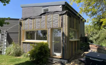 Extension maison ossature bois autoconstruction val d'oise image 