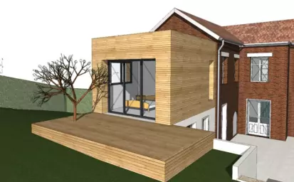 Extension de maison ossature bois compiègne 60 image 