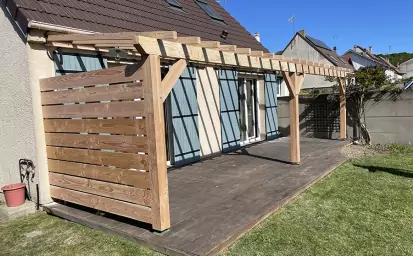 R&eacute;alisation pergola bois Val d'Oise image 