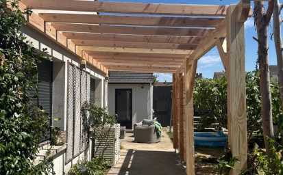 R&eacute;alisation pergola Douglas Franconville image 